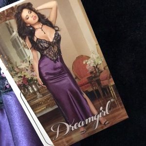 Black and plum lingerie gown